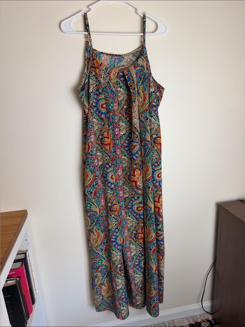 SHEIN Multicolor Paisley Spaghetti-Strap Maxi Dress